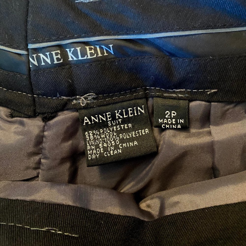 Anne Klein Suit Grey Pinstripe Dress Pants 2P - Picture 3 of 3